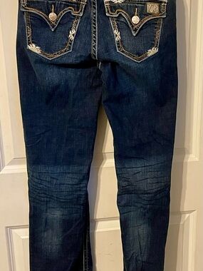 Rock 47 by Wrangler Womens Low Rise Jeans 29x36 Y2K Western